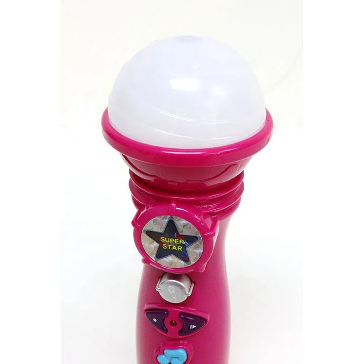 Light up portable microphone karaoke sound machine for kids
