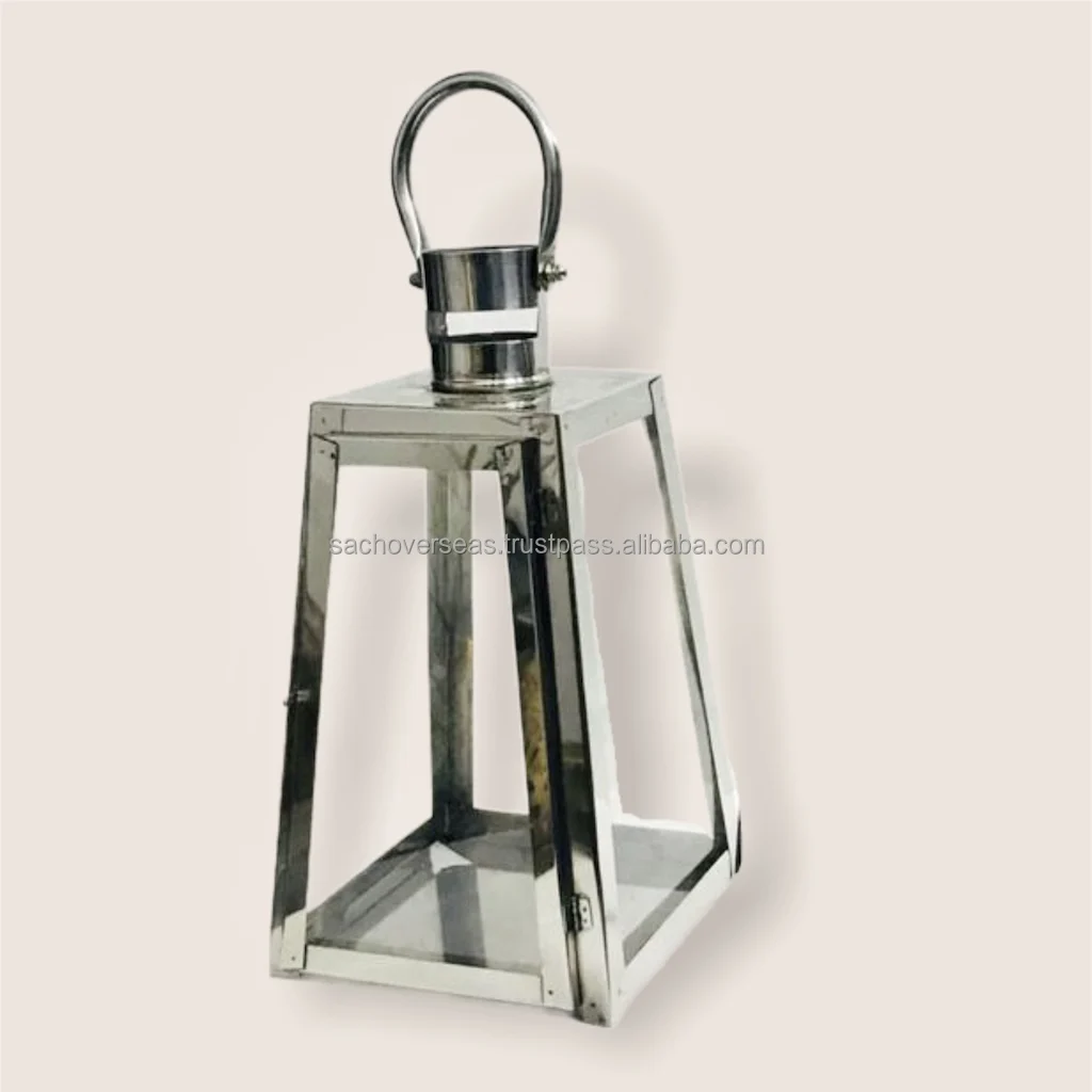 100% Pure 304 Grade Stainless Steel and Glass Candle Lanterns