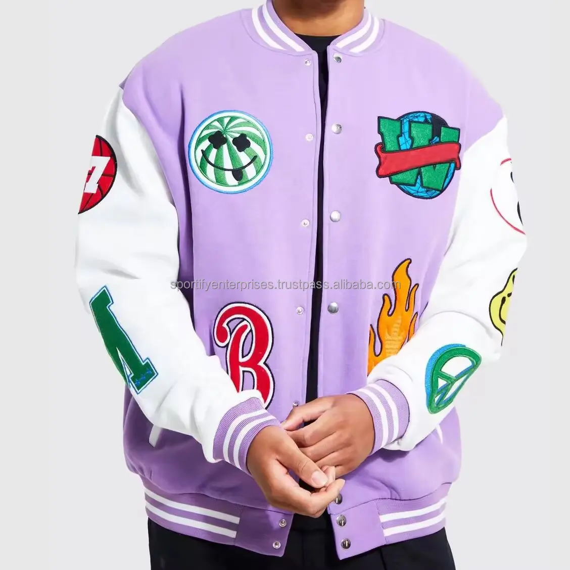 Wholesale Custom Varsity Letter Chenille Embroidered Iron On Alphabet Patch Chenille Embroidery Patches For Jacket and Hats