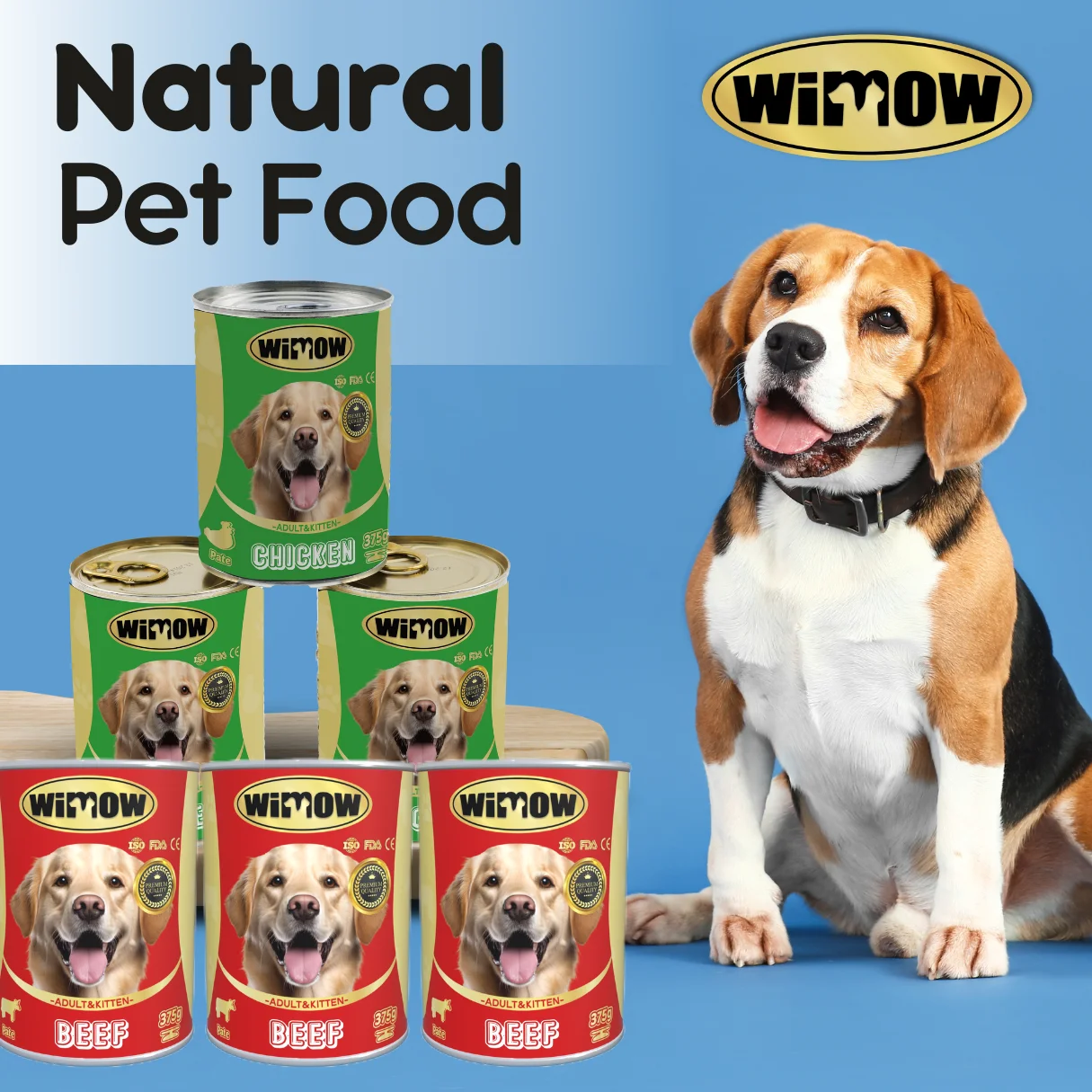 Natural Chicken & Beef Wet Canned Dog Food High Protein Pet Food and Snacks Creamy Wet Treat Puree Pate