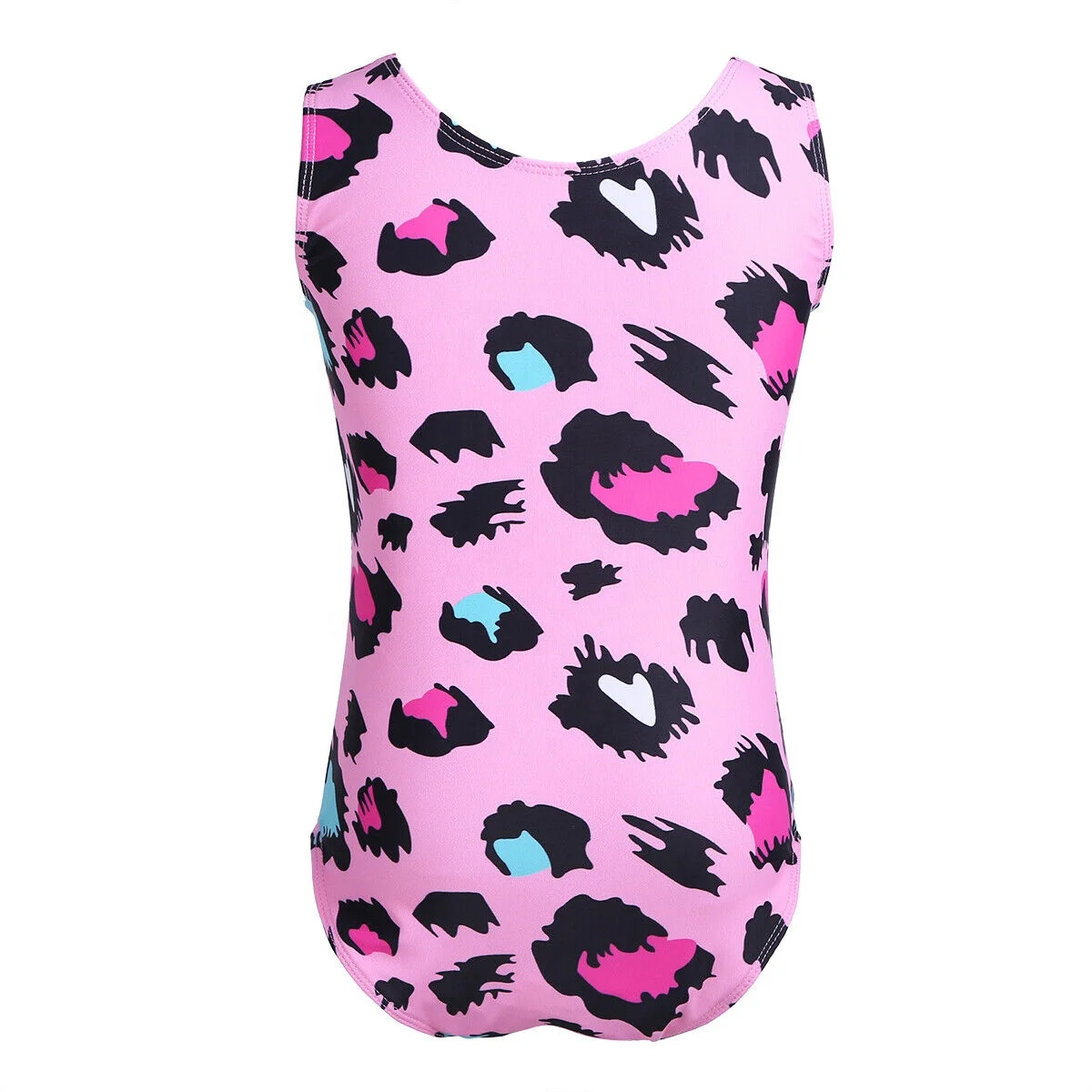 Child Girls Ballet Gymnastics Dance Leotards Light Blue Leopard Mermaid Costume Dancewear Wholesale Dancing Girls Costumes