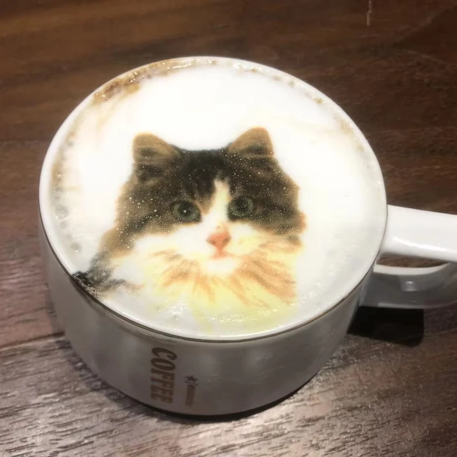 Multi-functional coffee printer with good performance and bright printing color for pets pictures and easy to operate