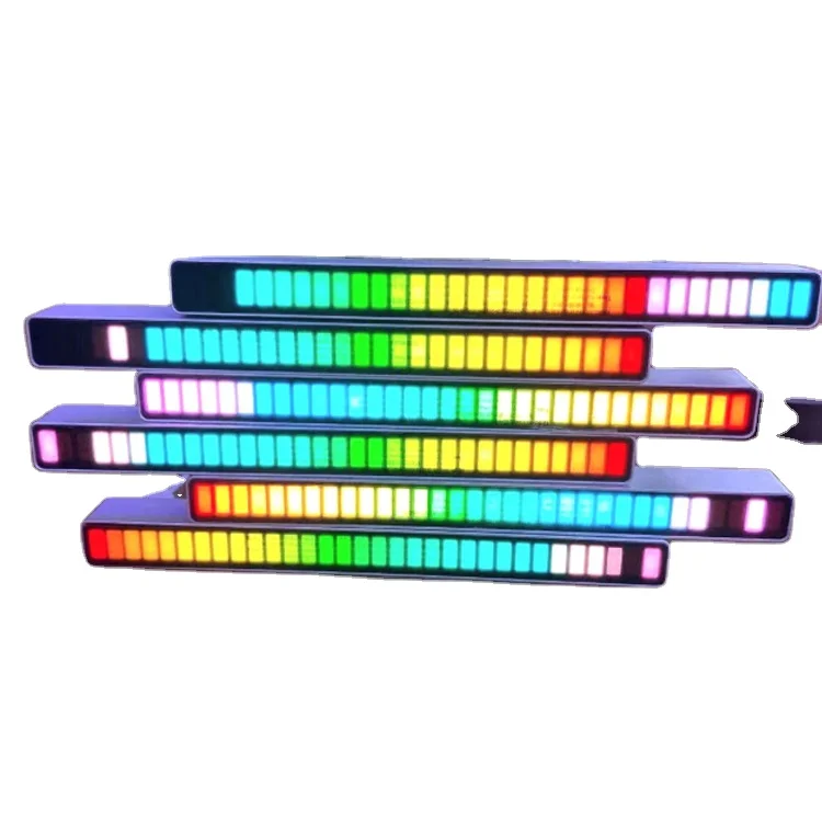 
 LED Sound Activated Pickup Rhythm Light Strip Music Light RGB Colorful Tube Lamp  