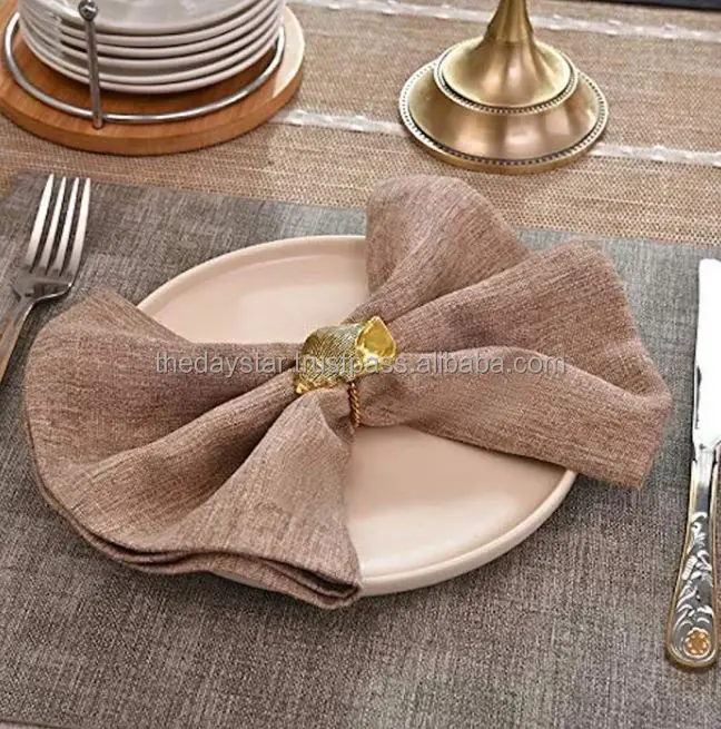 Набор из 4 колец для салфеток в стиле кораллового цвета с металлической оболочкой идеально подходит подарка