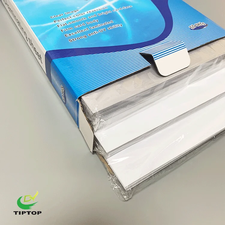 Tiptop High Quality 200mm *300mm Inkjet / Laser Non- laminating Printable PVC Sheet