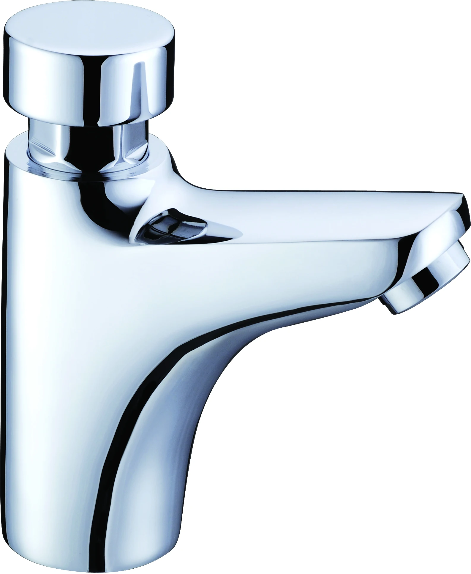 High Quality Press Button Auto Stop Full Brass Water Saving Self Closing Tap Time delay faucet for Commercial Bathroom