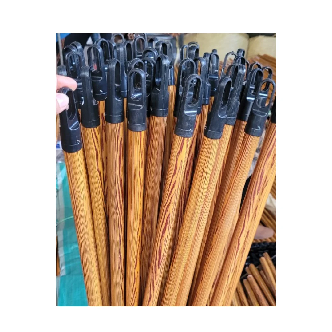 Vietnam High-quality Hot Sell Cleaning Floor Customized PVC Wooden Grain, Coffee Color Long Cable Brush Stick/Mop Pipe Handle