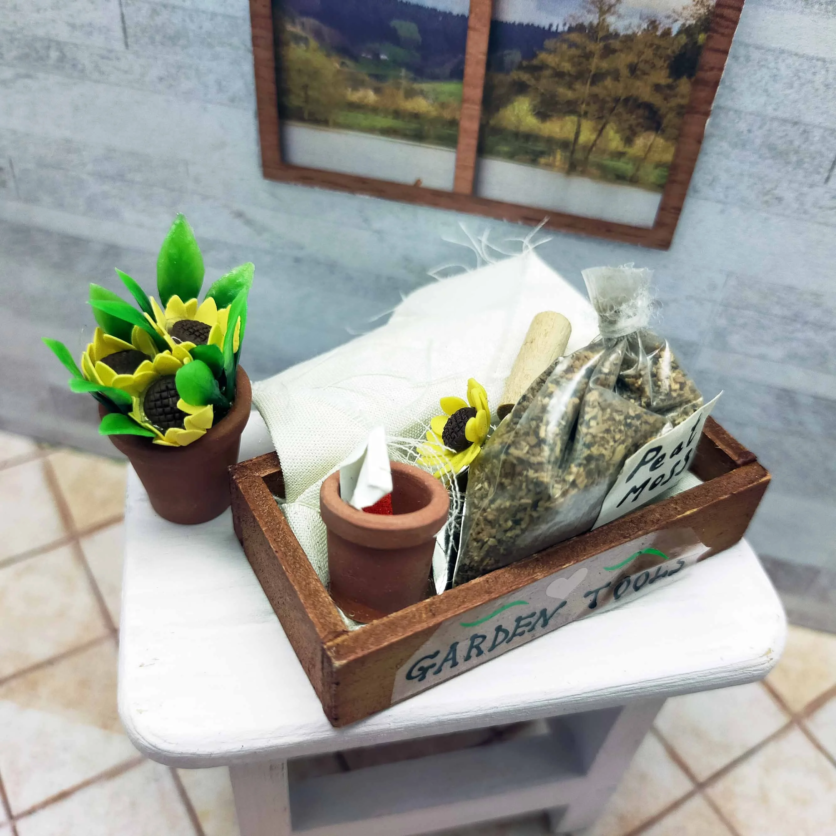 Doll house miniatures 1: 12  accessories plant flower shop