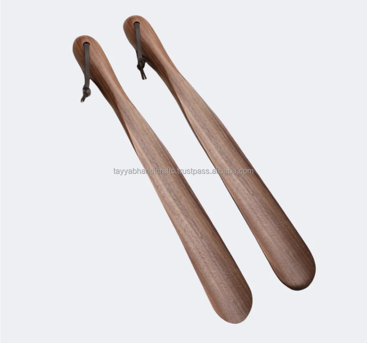 Luxury design Wooden shoehorn with long handle wooden Shoe Horn for helper for wearing the shoes for women and men