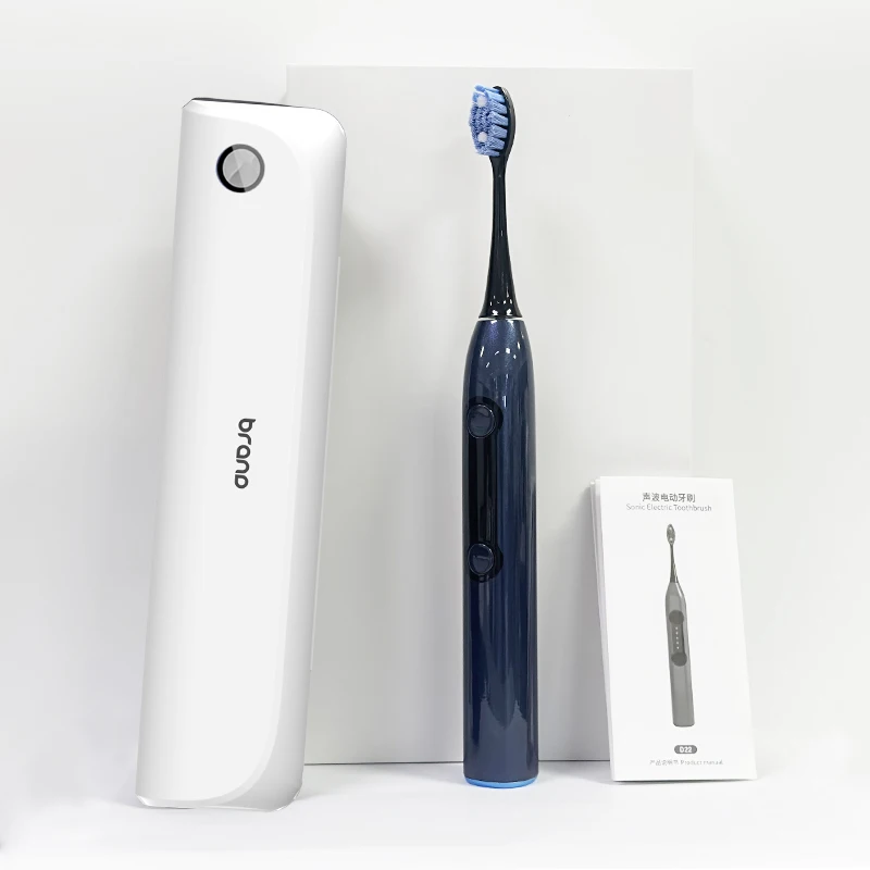Custom Sonic Toothbrush Wireless Charing+uvc-led Sterilization Travel Case Electric Toothbrush Adult IPX7 Soft TYPE-C English