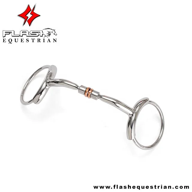 Top Quality Horse Bits Snaffle Horse Bit Stainless Steel with Hollow Jointed and Ring Loose Mouth Bit Roller
