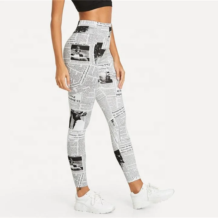 OEM Made High Quality Women Printing Fitness leggings Fashion Slim High Waist Leggings Woman Pants Sublimation Yoga Pants