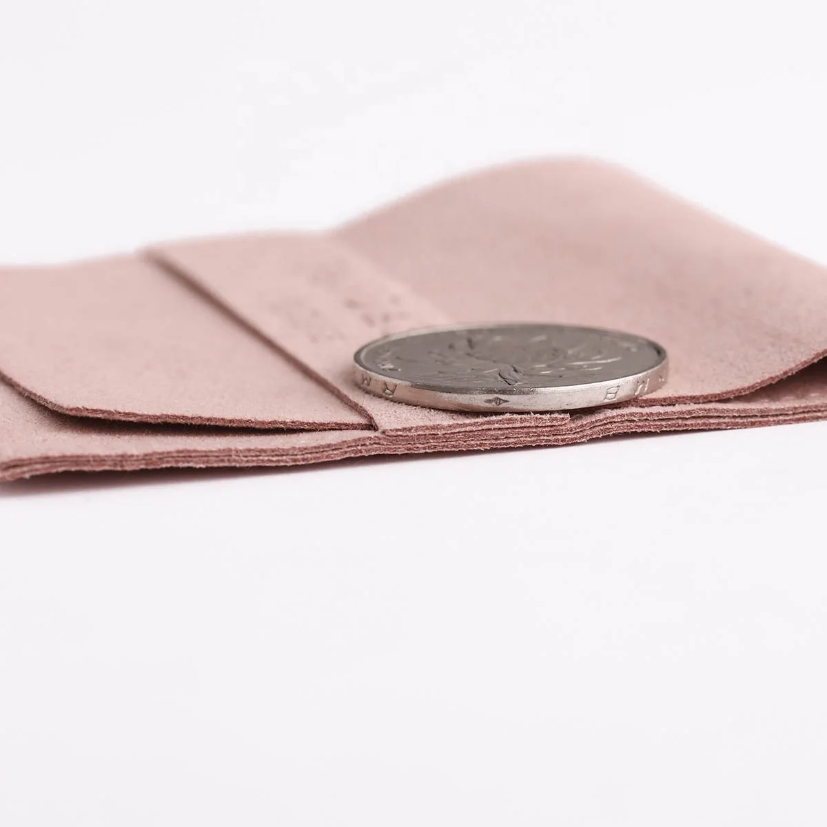 PandaSew Elegant Dusty Pink Envelope Microfiber Jewelry Pouch with Band Custom Logo