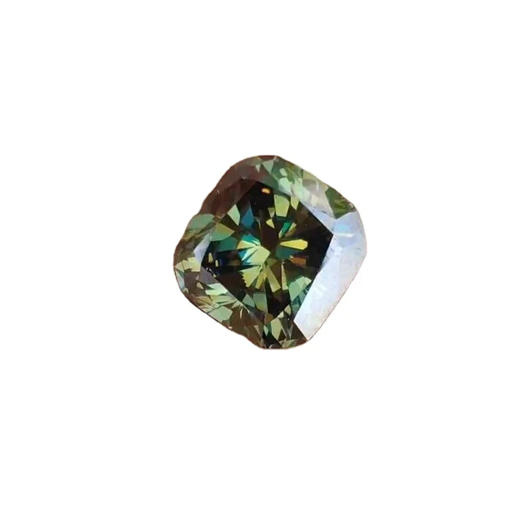 Factory Price Jewelry Making Black Blue Color Cushion Brilliant Cut Lab Grown Loose Moissanite Diamonds From Trusted Supplier