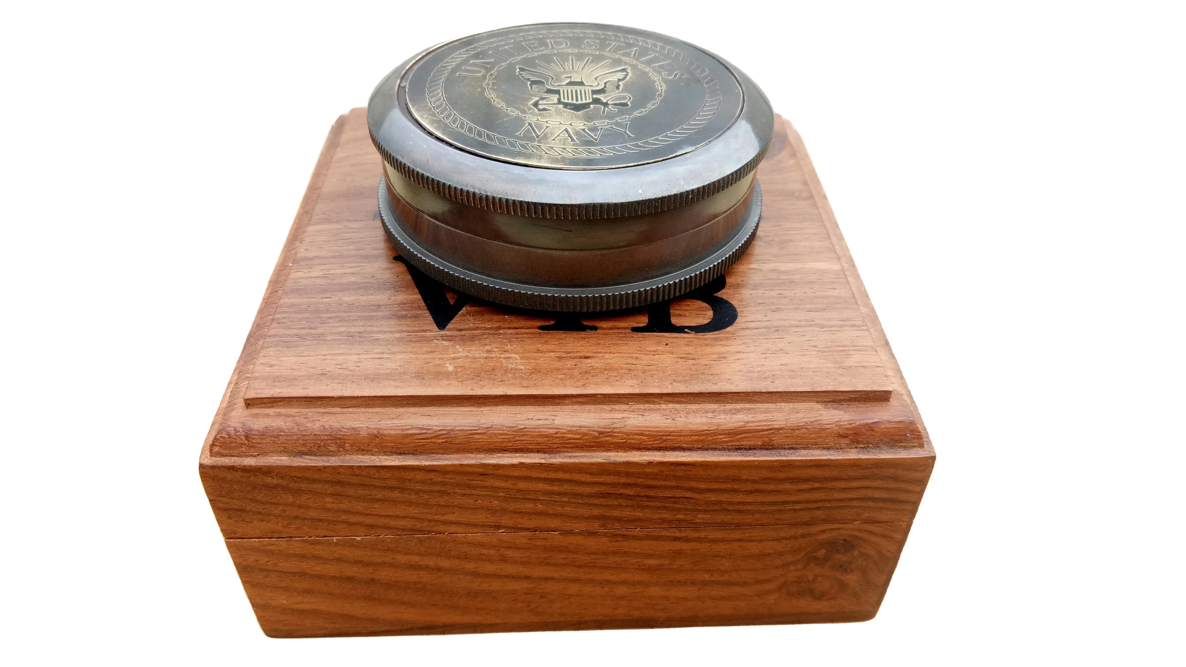 Антикварный поэмосный компас с деревянной подарочной коробкой-гравированный компас-индивидуальный подарок