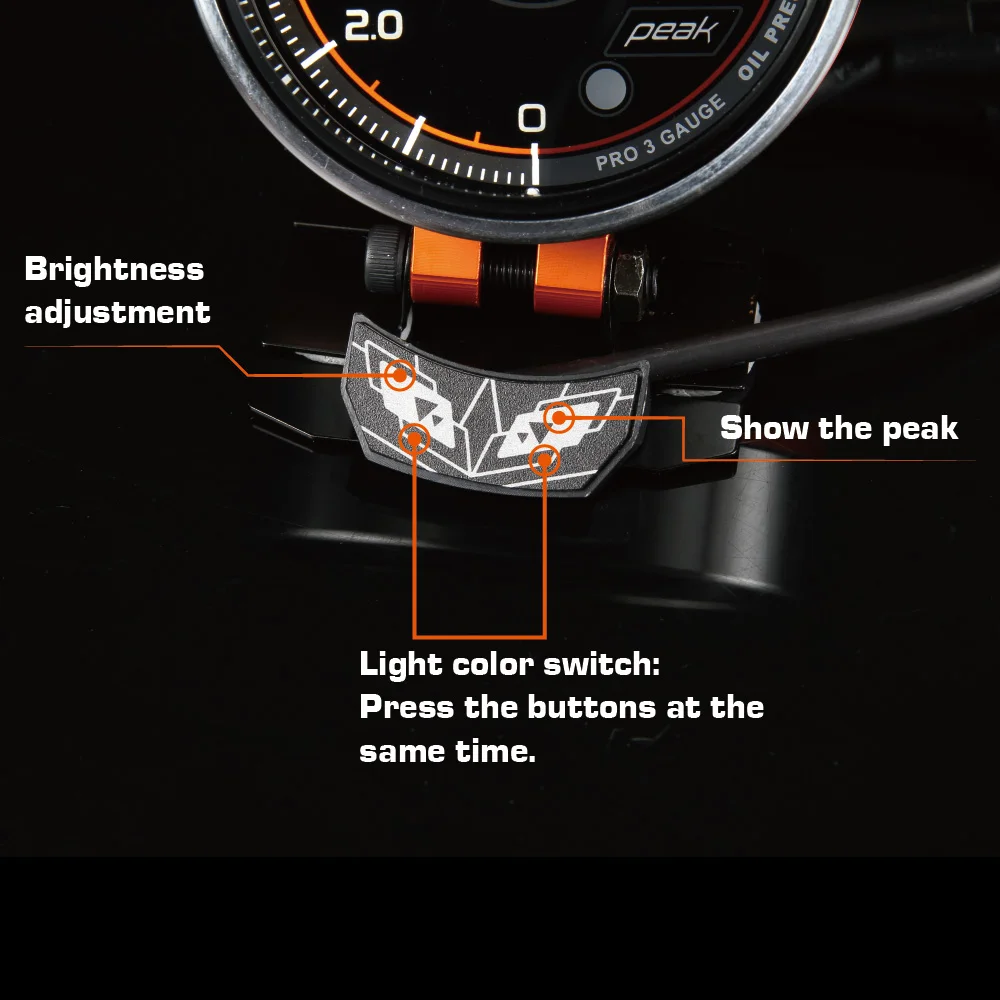 Aftermarket Racing Gauge 2 inch 52mm and clear face Boost Electric Meter 3 Bar