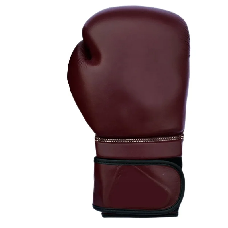 New Design Genuine Leather Professional Hook and Loop Multi Layer Padding Custom Sparring Muay Thai Competition Boxing Gloves