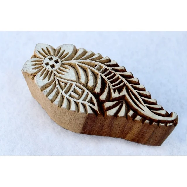 Floral Print Indian Block Printing Textile Stamp Wooden Block Stamp Wooden Block Hand Carved printing stamp
