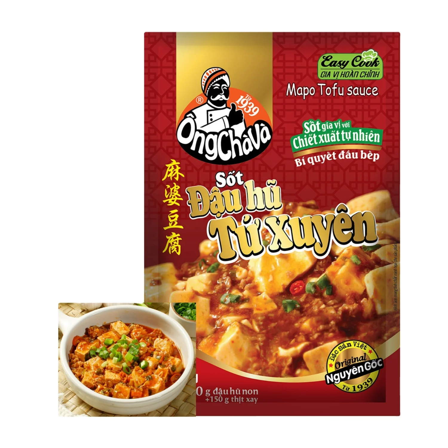 Mapo Tofu Sauce 90g Ong Cha Va Gold High Quality Product Vietnam Export
