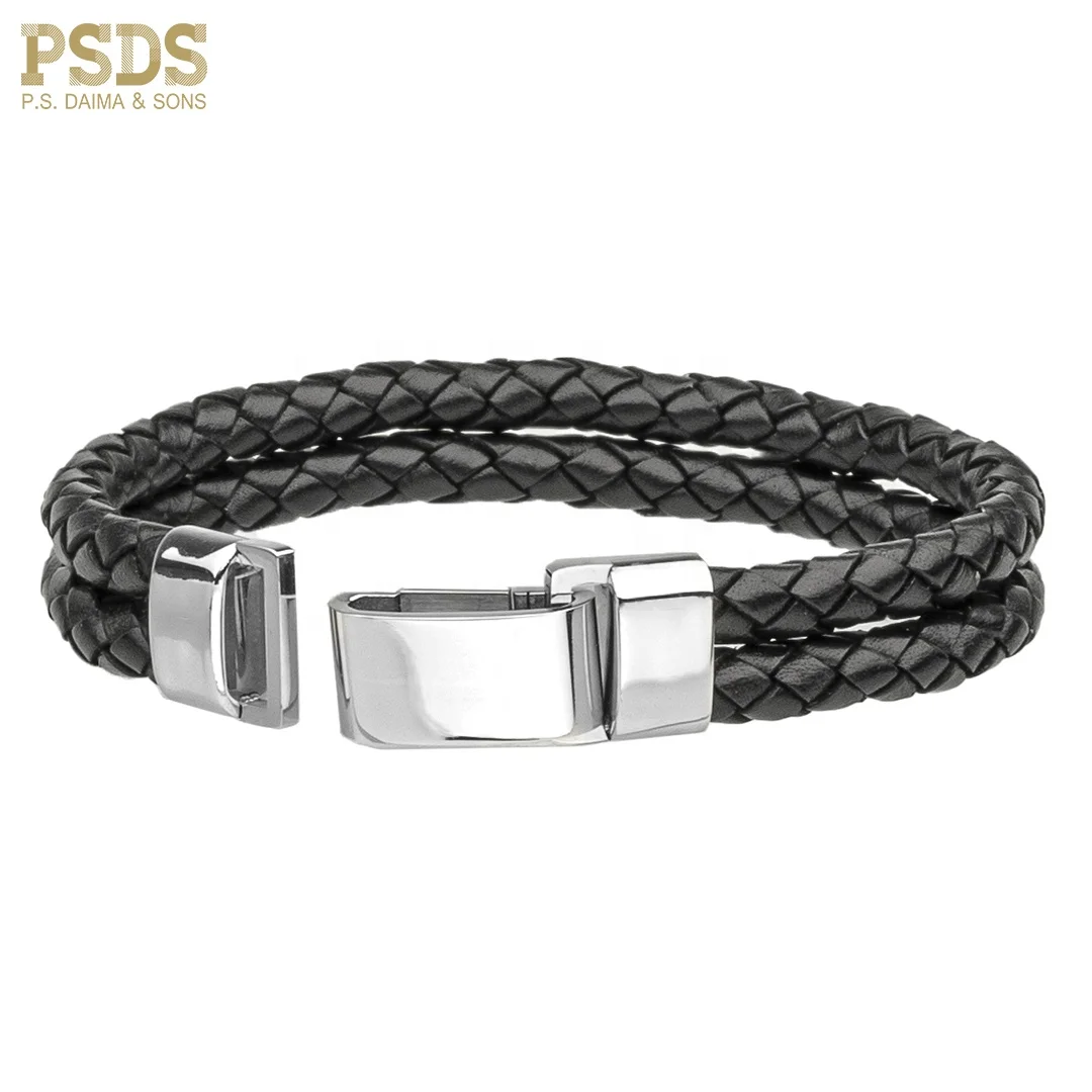 High Quality Leather Bracelet Magnetic Clasp Available In Best Price