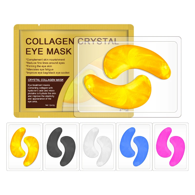 6000pcs Custom Private Label Korean Firming Anti-Aging Anti-Wrinkle Hydrogel 24k Gold Eye Masks With Collagen Under Eye Patches