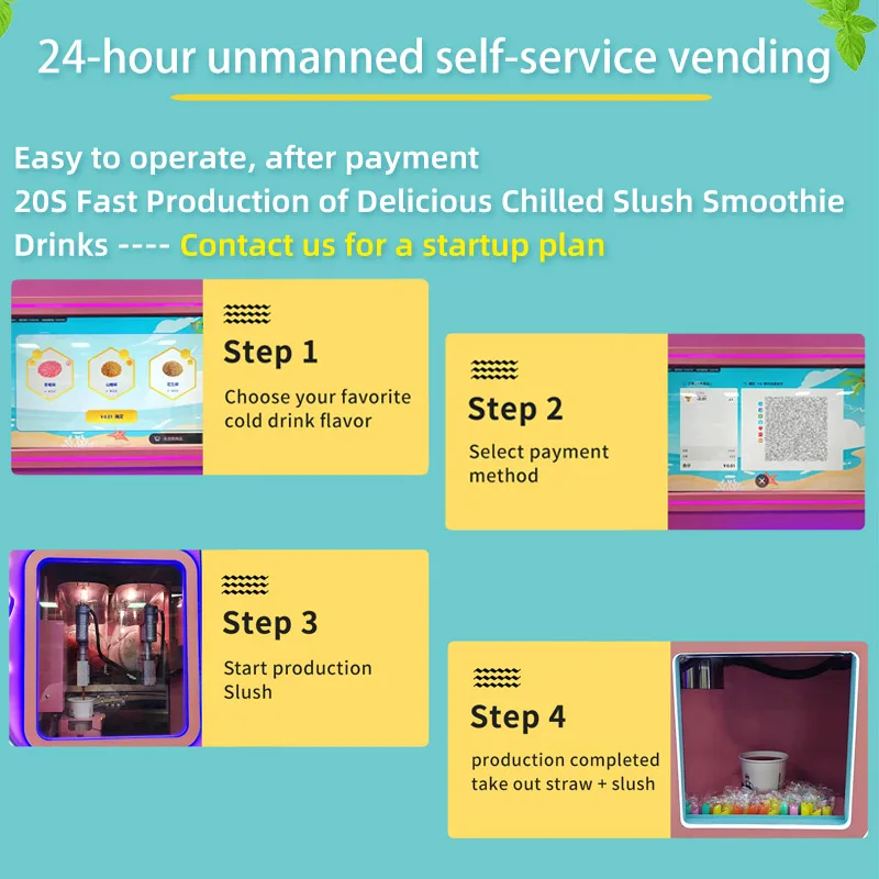 World First Fully Automatic Slush vending Machine Commercial Ice Slush Machine Granita Slush Machine