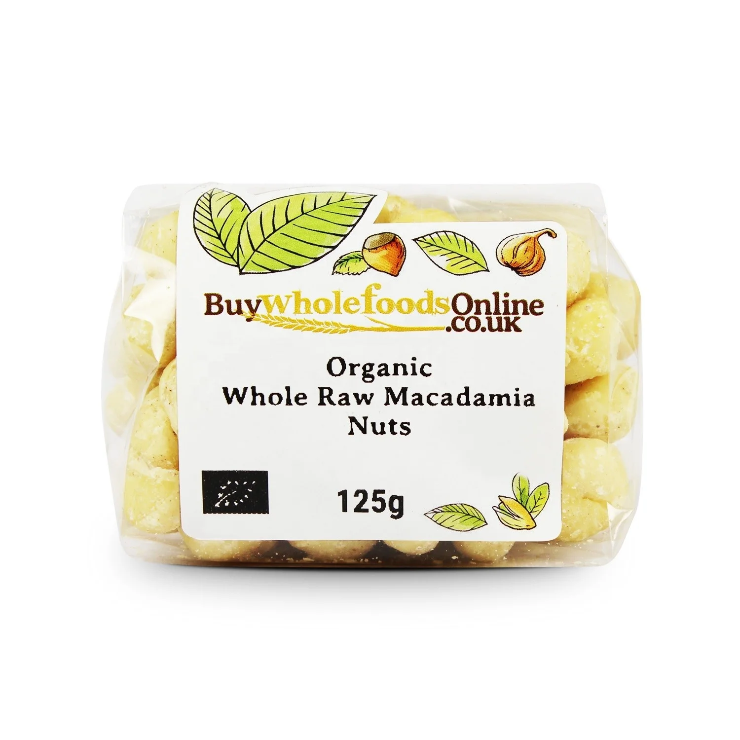 Жареные орехи макадамии органические