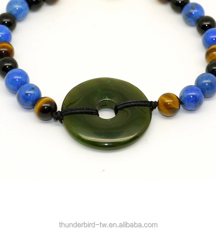Лечебные драгоценные камни фэн-шуй лечебные натуральный нефрит тигровые глаза лазурит браслет