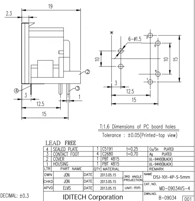4 контактный разъем разъемы шаг 5 мм с защитой PCB тип Электрический терминала разъема