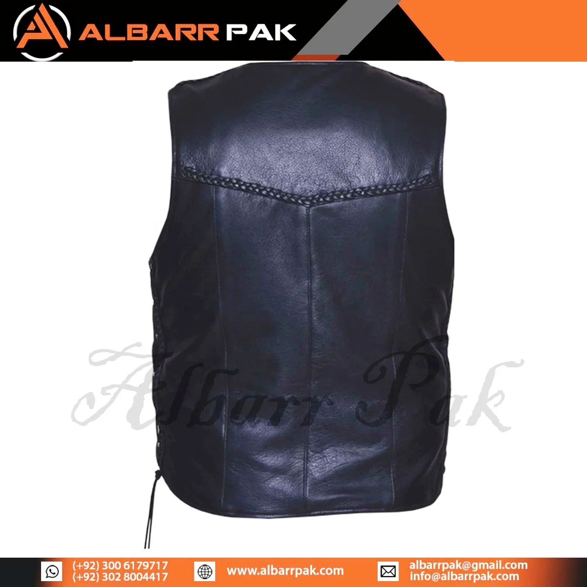 
Best Selling Genuine Leather Motorcycle Vest/Men Vest Made With Real Leather/Breathable Top Quality Leather Vest - Albarr Pak 