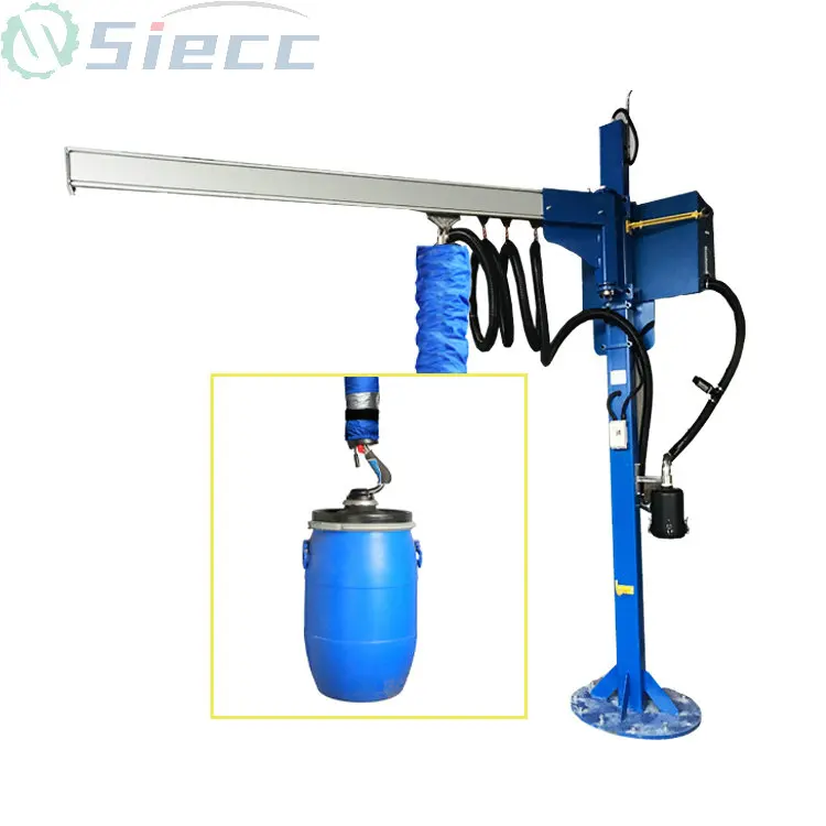 column mounted jib crane bulk bag suction cup vacuum tube lifter with 360 degree rotation