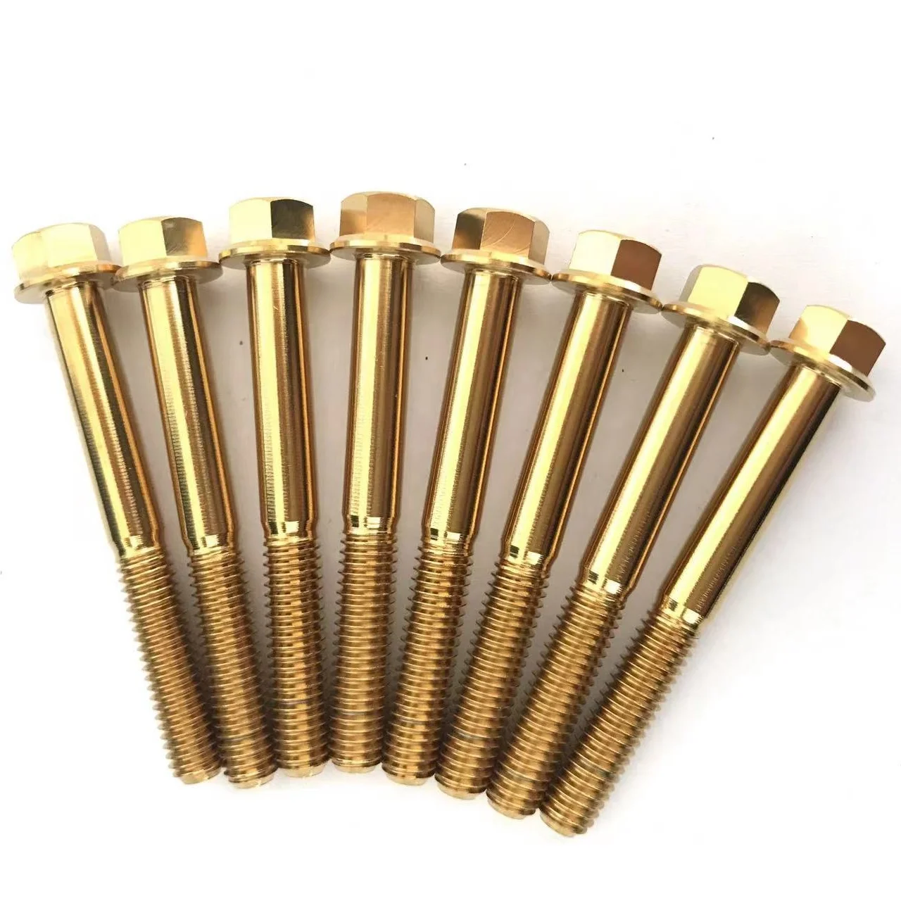 M6 Gr5 Titanium Bolt M6 M8 M10 Motorcycle Titanium Hex Flange Bolt