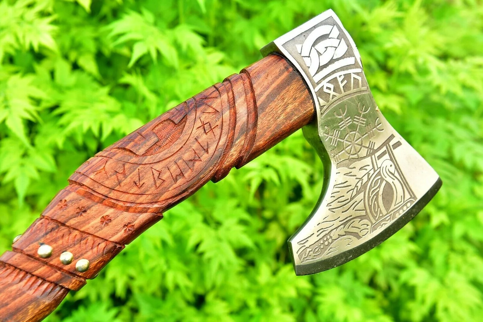 Красивое лезвие Sizzco ручной работы из высокоуглеродистой стали инструмент для улицы лес Охота Выживание топор гравирование ручка искусство