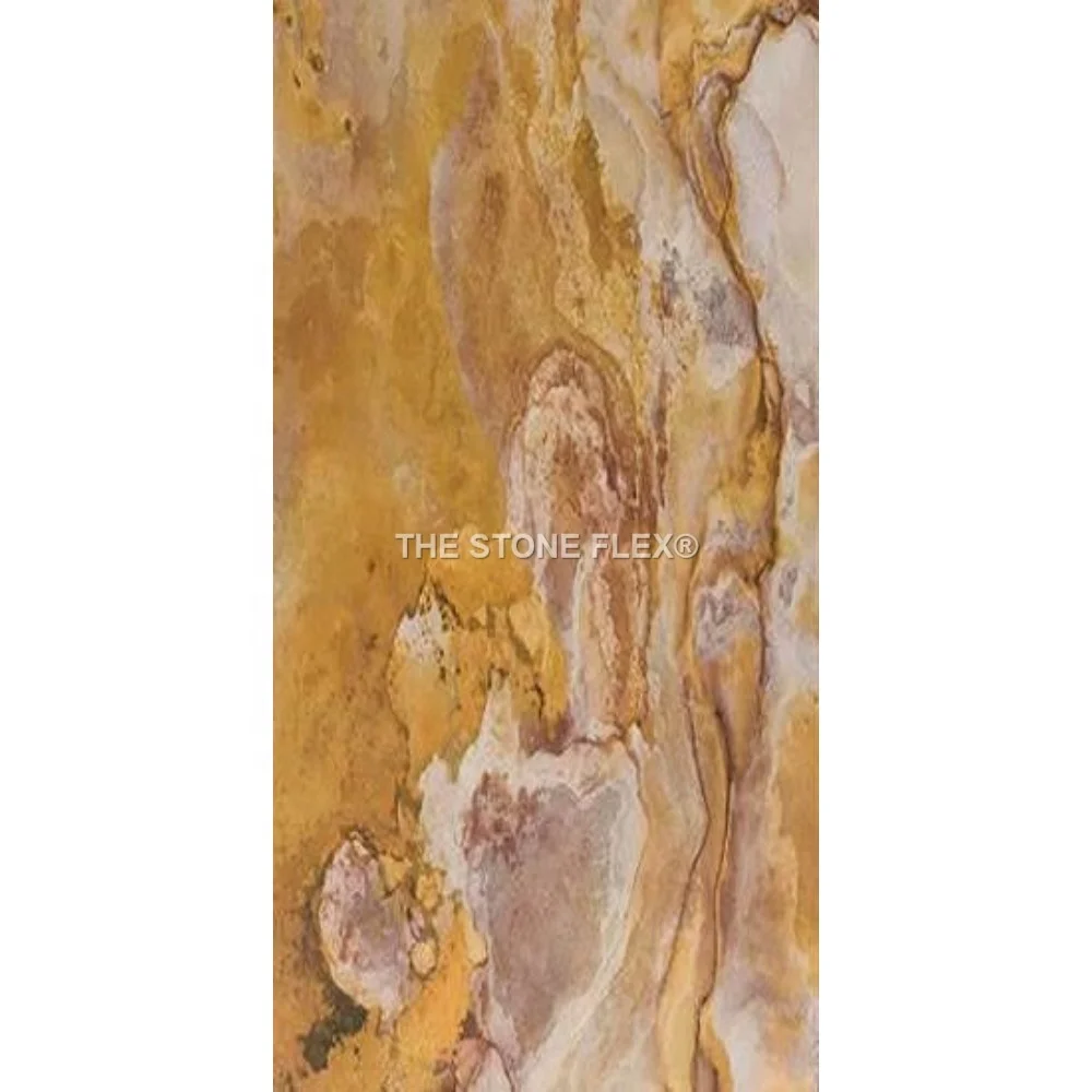 Most Popular In India Flexible Indian Autumn Natural Stone Light Pass Translucent Veneer Sheet Interior Exterior Wall Cladding