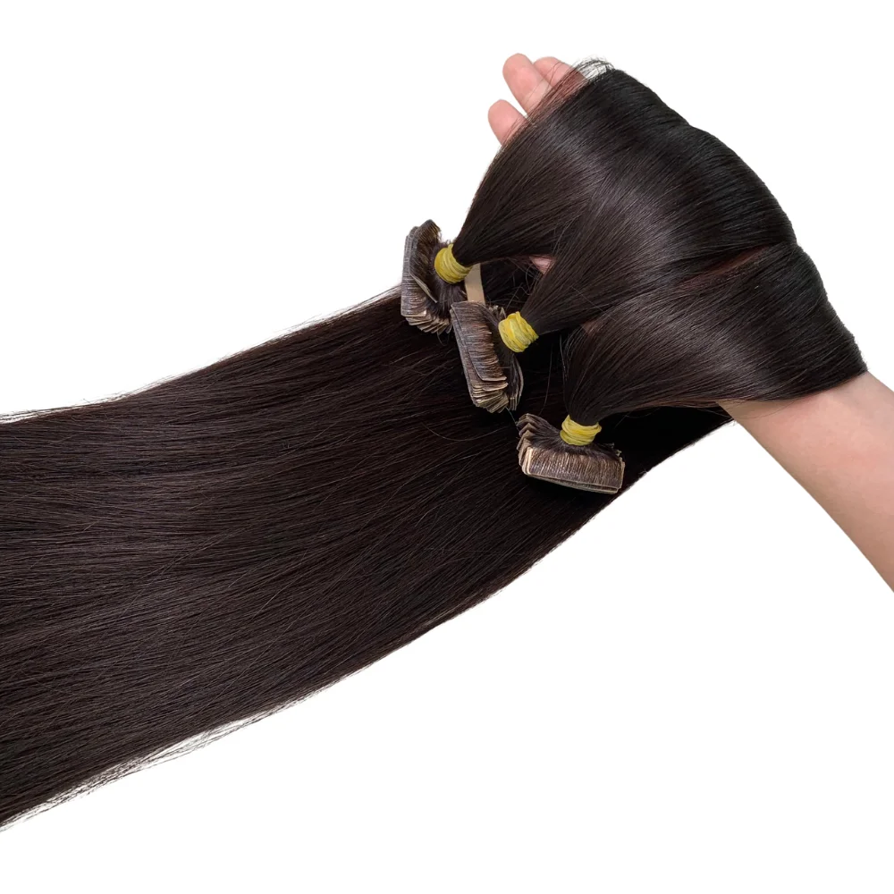 Tape In Weft Natural Straight Hair Extensions Bulk Sale Virgin Hair Beauty From Vietnam Manufacturer