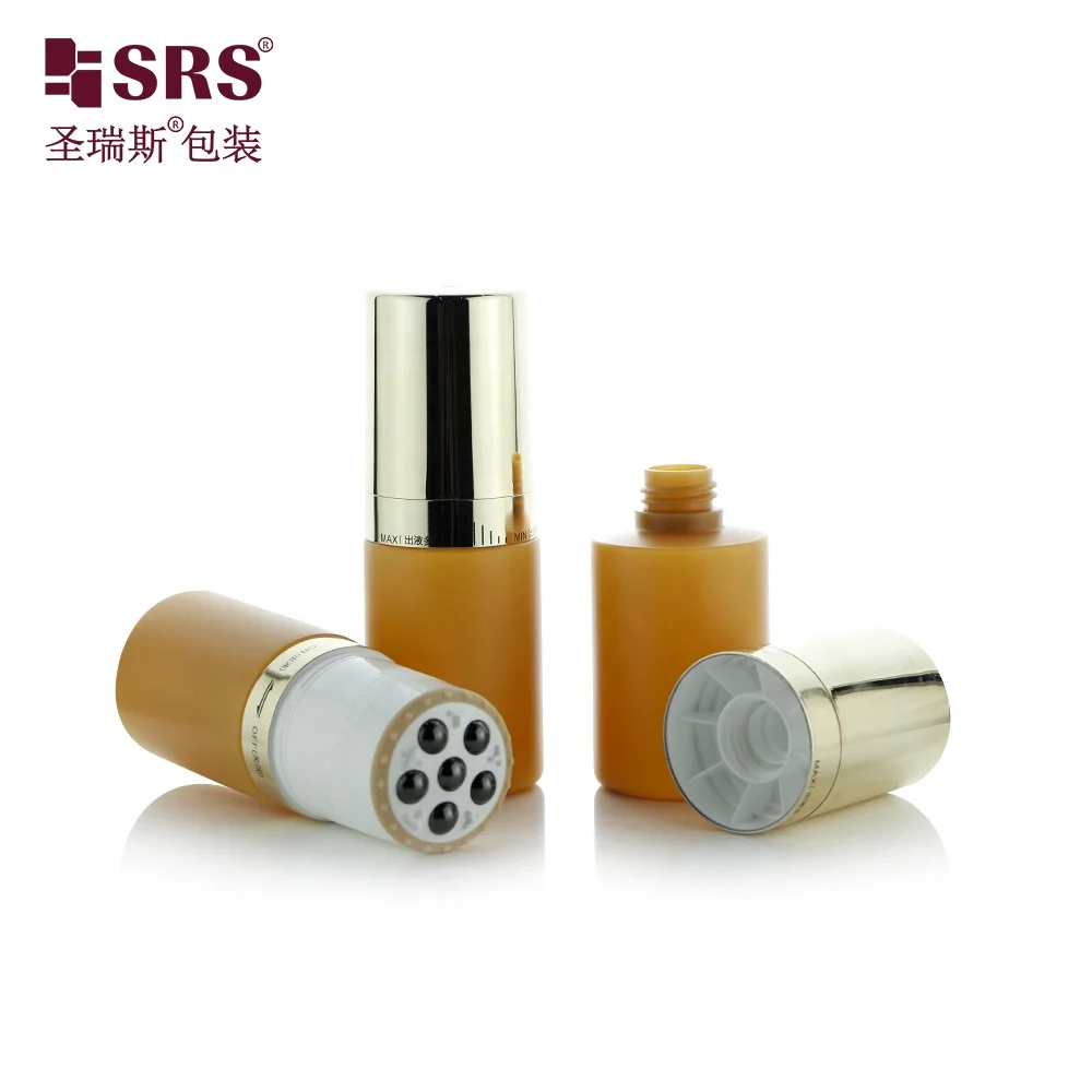 Empty PE Plastic Bottle With 6 Roller Beads Metal Roll on Applicator for Massage 80ml Pain Relief