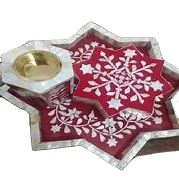 Arabic Bakhoor Mubkhar Burner Oud Home Hotel Aromatic Resin Incense Burner Mother Of Pearl Inlay Tray Boxes And Bakhoor burner