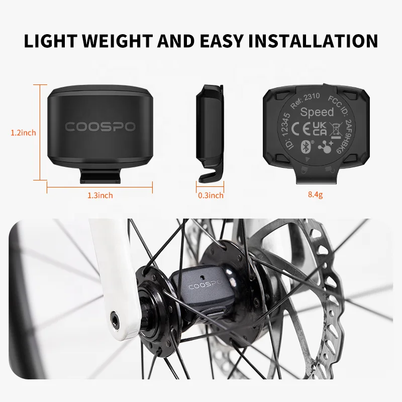 CooSpo BK9S Smart Wireless Bike Sport Sensor Bicycle Cadence Sensor Cycling Speed Sensor