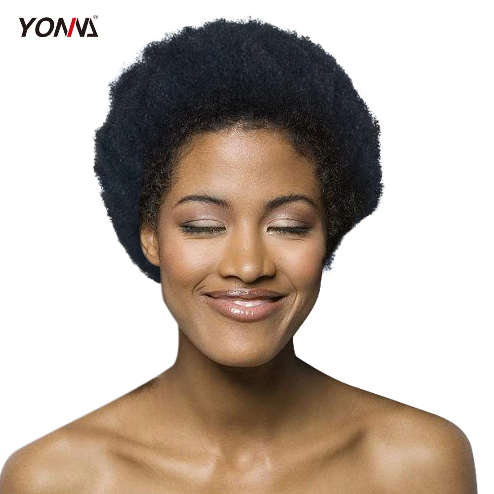 YONNA Wholesale Vendors factory 4C afro kinky curly  short human hair hd lace full lace wigs for black women