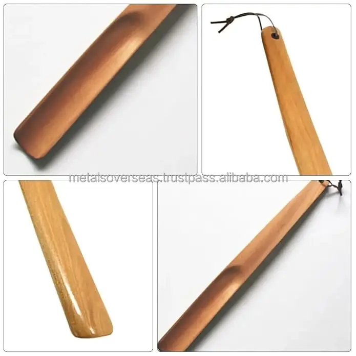 15Inch Long shoe horn Wooden Foldable Travel  Extended Reach Easy Shoe Wear and Premium Shoe Assistance