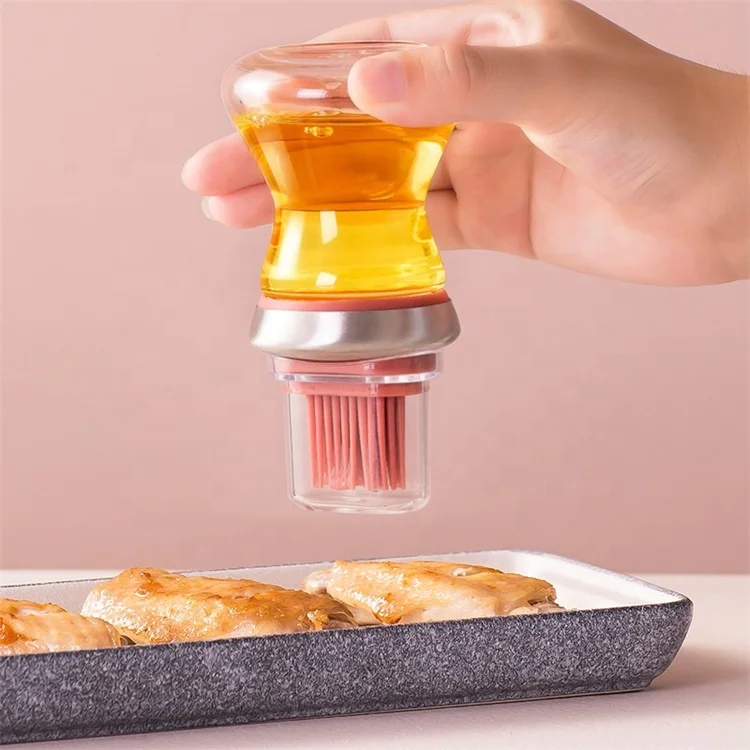 Maisons Kitchen Gadgets Baking Grilling Tool 95ml Food Oil Storage Oil Dispenser Bottle with Silicone Brush