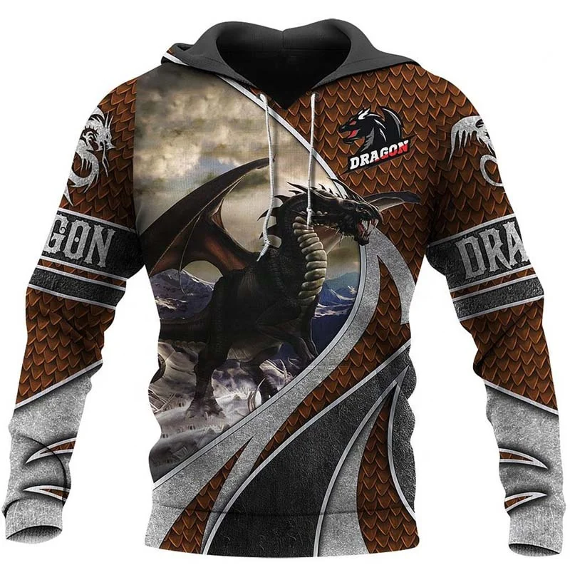 Толстовка унисекс с 3D-принтом летающего дракона и татуировками, модная художественная Толстовка в стиле хип-хоп, уличная одежда высшего качества, 2022