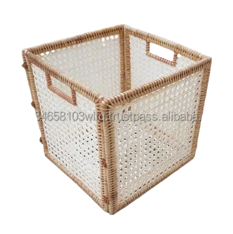 Folding Cube Basket-  Natural Rattan Square Basket - HJ RB037 REco friendly Home Decorative Storage Basket - OEM, ODM -HJ RB037