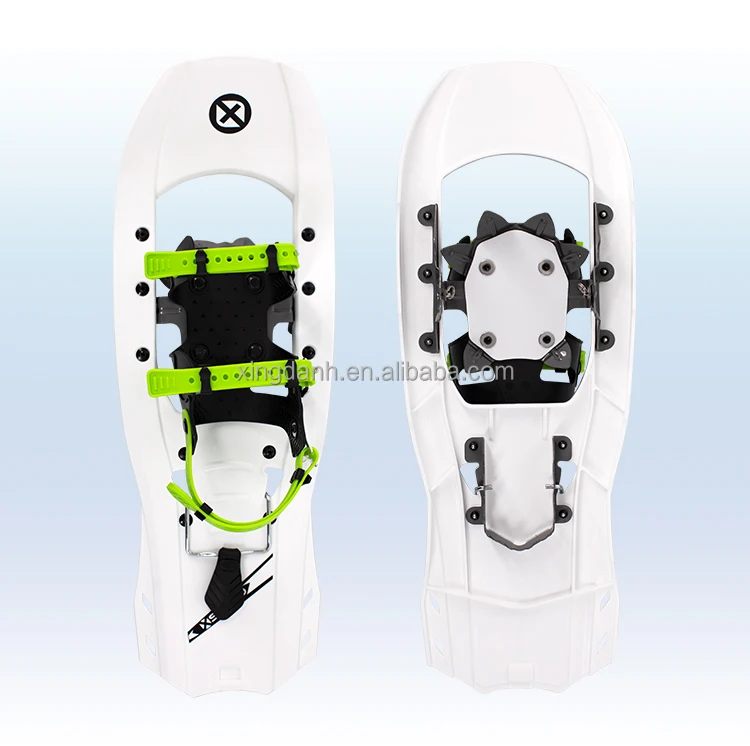 Xingda Lightweight Plastic Snowshoes for Adults Youth Durable Snowshoes with Adjustable Double Hole Straps Binding