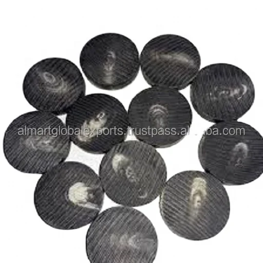 Natural Buffalo horn blank button white spot unfinished button for garments Accessories