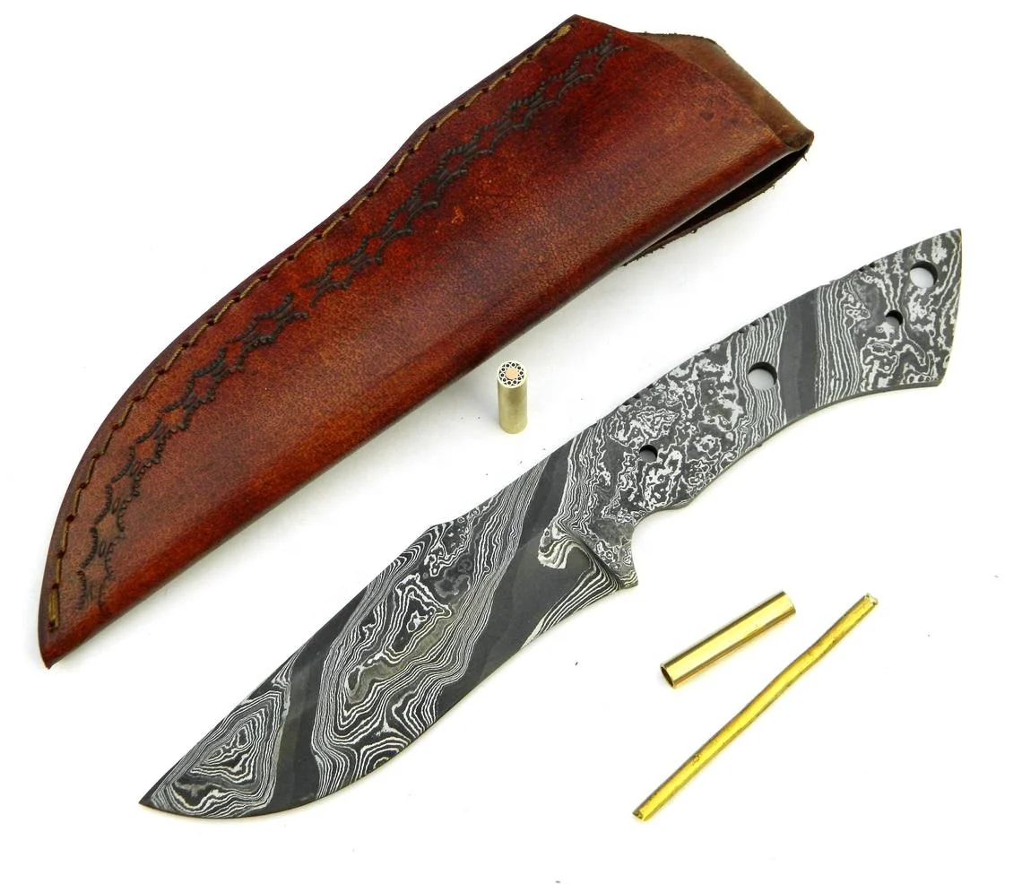  Охотничий нож из дамасской стали высшего качества заготовки лезвия с 1095 фиксированным лезвием наборы для изготовления лезвий