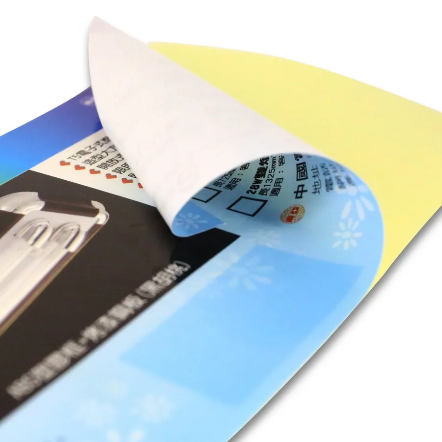 CMYK printing label sticker art paper or synthesis paper with gloss film lamination