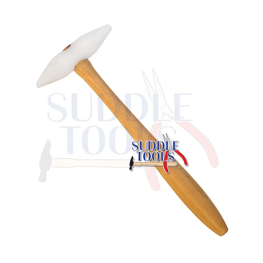 Soft Wood Face Hammers and Mallets Small Cone Wedge Shaped Jewelers Model Makers Tools with Nylon Head for Jewelry Making