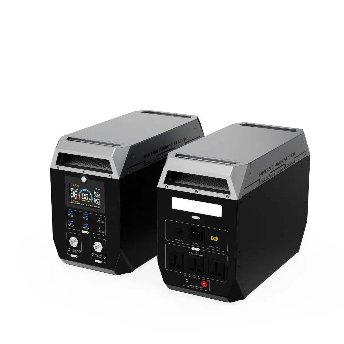 2022 New Power Bank Stations Solar Portable Power Station Generator 2000W For Outdoor Power Supply