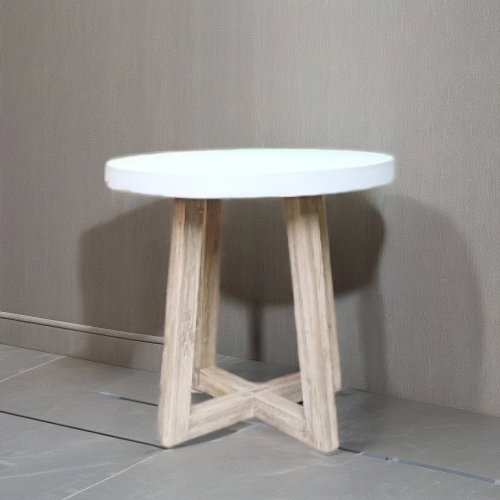 Современный Северный круглый стол белый бетонный столик для внутреннего и наружного дизайна мебели гостиной